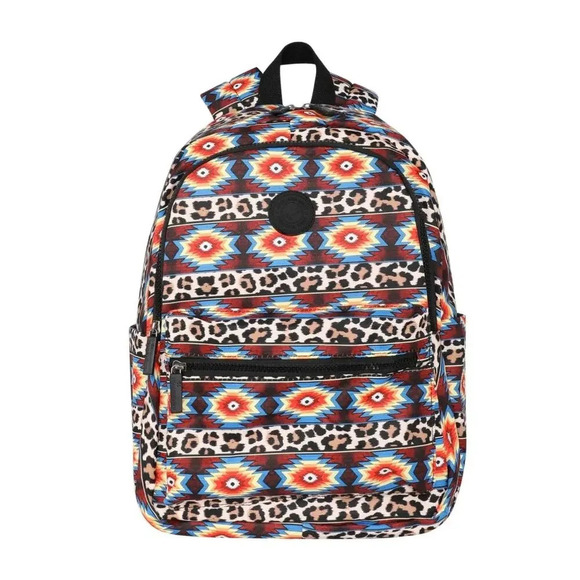 Montana West Aztec Leopard Backpack - Picture 1 of 6